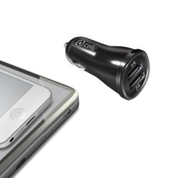 CELLY auto punjač sa 2 USB ulaza u CRNOJ boji