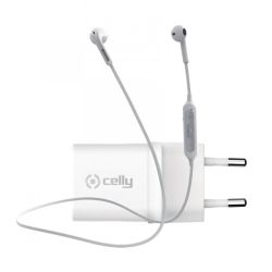 CELLY Glava punjača i Bluetooth slušalice NEWGENKIT20W u BELOJ boji