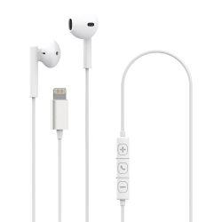 CELLY Lightning žičane slušalice za iPhone u BELOJ boji